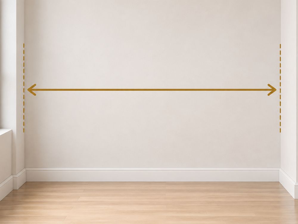 Cómo tomar el ancho: de pared a pared