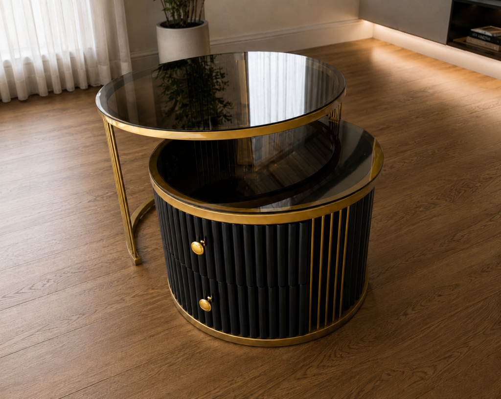 Set de Mesas Decorativas Delux Gold